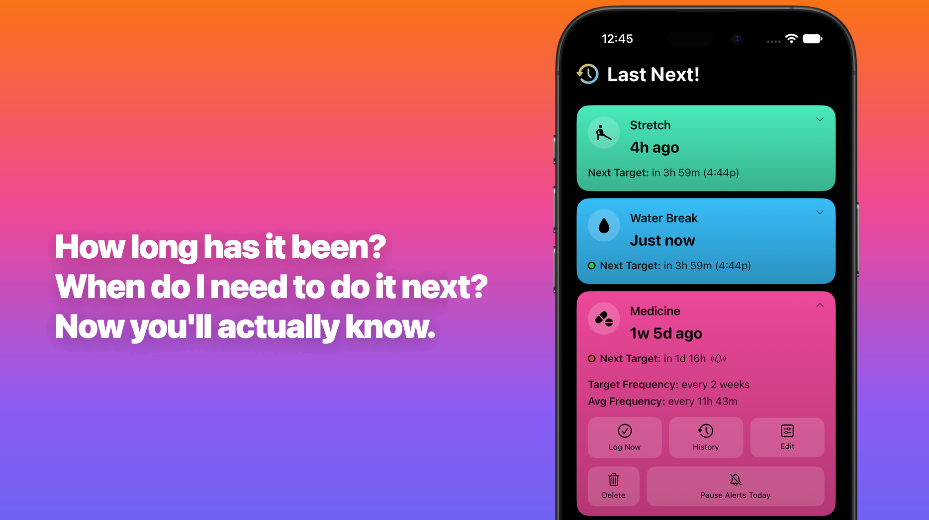 Last Next app screenshot