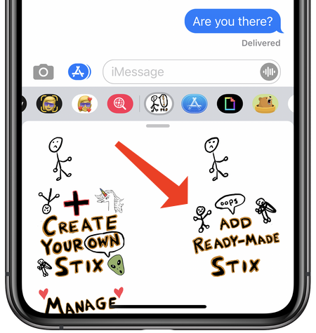 Ready-made stix in messages