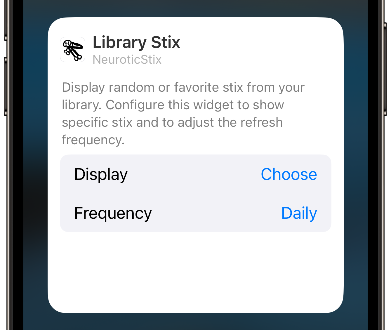 Library widget